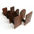 thumbnail image 3 of Masteelf Black Walnut Bookends Book Supports Rack Organizer Stand for Office and School Head, 3 of 7