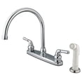 thumbnail image 3 of Kingston Brass GKB791SP Water Saving Magellan Centerset Kitchen Faucet with Matching Sprayer, Chrome, 3 of 7