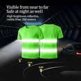 thumbnail image 5 of UVEASISHA Work Shirts for Men Mesh Quick Dry Safety T-Shirts Short Sleeve Hi Vis Shirt with Reflective Strips Outdoor Lightweight Breathable Summer Tees Green 3XL, 5 of 7