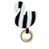 Manhattan Toy Swan Knit Baby Rattle with Wooden Teether