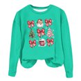 thumbnail image 4 of Jsaierl Chandails en Molleton de Noël pour Femmes Tendance Mignons Graphiques Pulls Décontractés Manches Longues Col Rond Hauts Cadeau de Vacances Chemises, 4 of 4