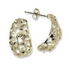 10kt Gold Floral J-Hoop Earrings