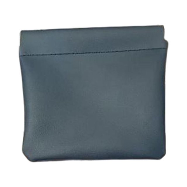 Bewildely Bolsa de cuero impermeable multiusos ligereza bolsillo pequeño Mini bolso monedero almacenamiento mujeres regalo auricular maquillaje Almacenamiento y organización del hogar azul marino