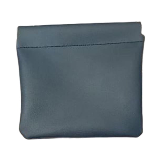 Bewildely Bolsa de cuero impermeable multiusos ligereza bolsillo pequeño Mini bolso monedero almacenamiento mujeres regalo auricular maquillaje Almacenamiento y organización del hogar azul marino