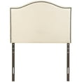 thumbnail image 3 of Curl Twin Nailhead Upholstered Headboard-Color:Ivory, 3 of 5