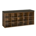 thumbnail image 2 of VASAGLE Shoe Bench, Storage Bench, 15 Compartments, Rustic Brown and Brown ULHS15BX, 2 of 7