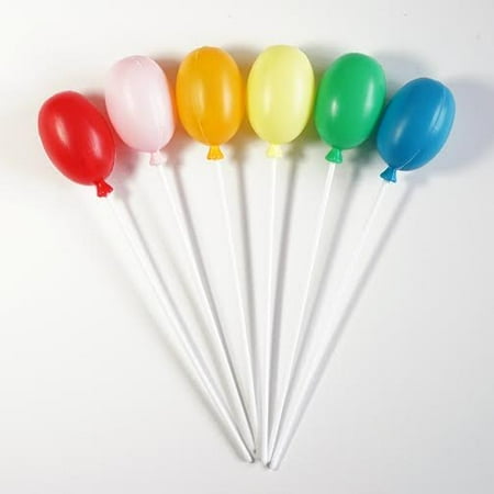 rainbow balloon picks cupcake