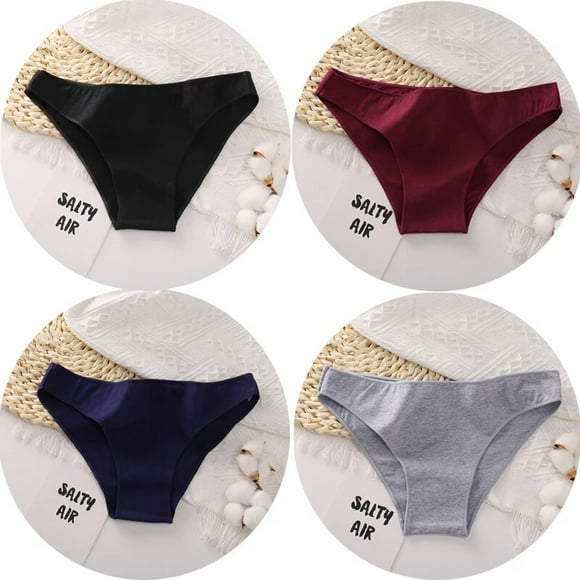 4 pièces/ensemble femmes coton slips Sexy taille basse femme caleçon élasticité sous-vêtement confortable culottes Lingerie M-XXL