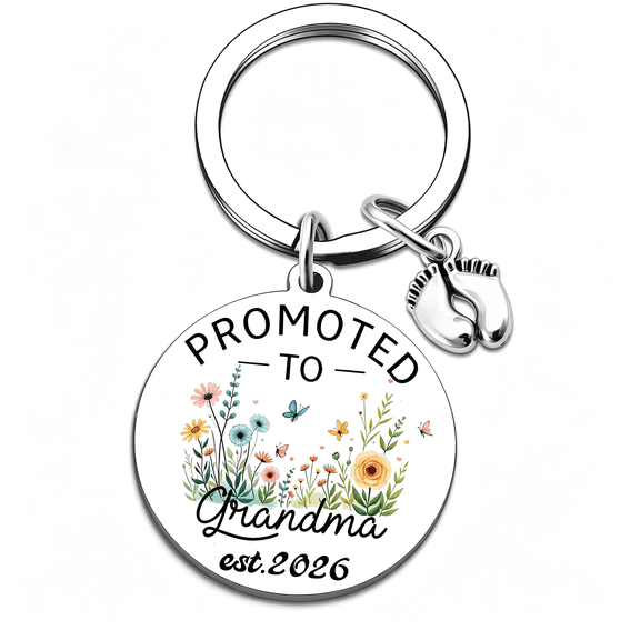 DESIGNICE New Grandma Gifts First Time Grandmother Gifts Promoted to Grandma Keychain Mothers Day Gift 2026 Pregnancy Announcement for Grandparents Key Chain Birthday Christmas Gift