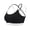 Black, variant on AEXTO Women's High Support Racerback Sports Bra with Cross Strap Design - Full Coverage Wireless Padded Yoga Gym Workout Bra, Breathable Stretchy Nylon/Elastane Blend, Pads & Scoop Neck