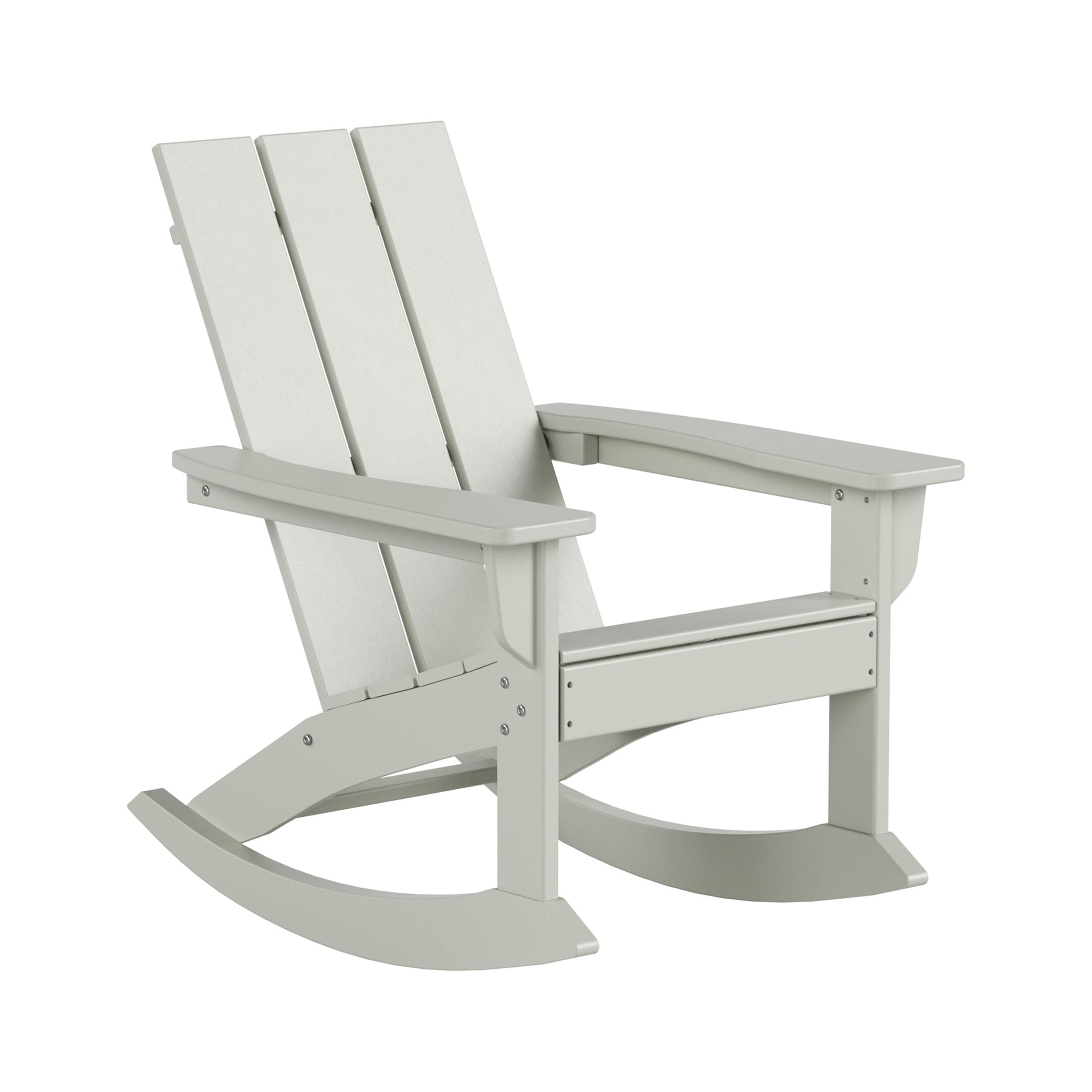 GARDEN Set of 2 Modern Plastic Outdoor Rocking Chairs for Patio Porch, Sand