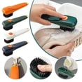 thumbnail image 3 of Cepillos de zapatos multifuncionales con dispensador de jabón, cepillo de cerdas suaves de mango largo, limpiador para lavandería doméstica, suministros de limpieza, 3 of 4