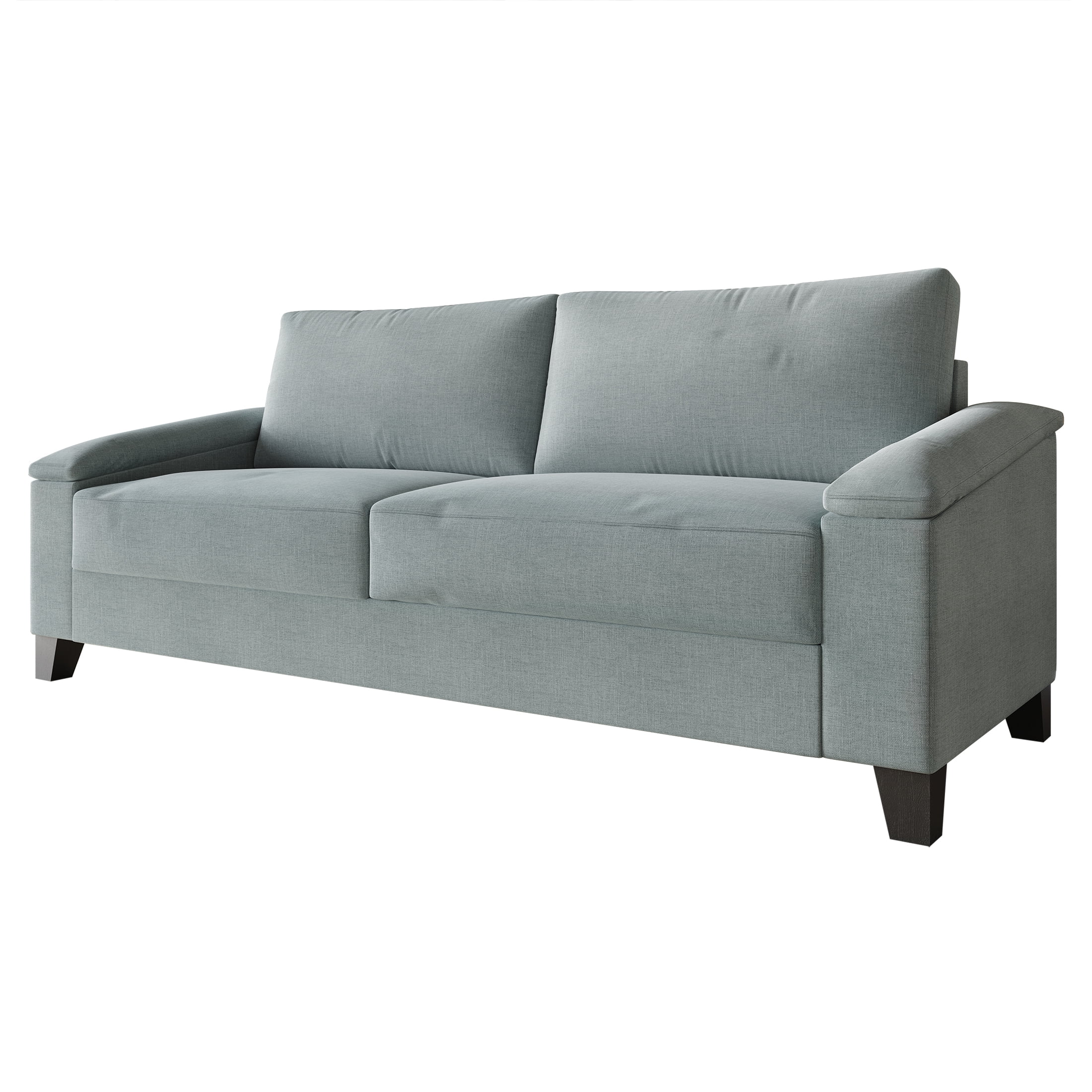 Castle Place Elegance Linen Upholstered Sofa, Light Blue