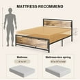 thumbnail image 5 of Lofka Queen Bed Frame, Camas Queen Size Metal Bed Frame with Headboard, Retro, 5 of 6