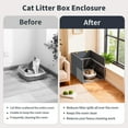 thumbnail image 4 of Aokeyee Cat Litter Box Enclosure Splash Guard with Removable PVC Mat Large Waterproof Litter Box Enclosure Foldable Pet Litter Box Shield with 2 Hooks, 4 of 10