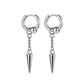 thumbnail image 1 of Elegantes pendientes para mujer de acero inoxidable bañados en plata con aro colgante ------Código de producto 75646, 1 of 5