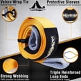 thumbnail image 4 of Recovery Tow Strap 4" x 20FT + 3/4" D Ring Shackles Emergency Off Road Towing Rope, 4 of 9