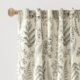 thumbnail image 2 of Lush Décor Botanical Dreams Window Panels Light Linen/Black Pair 42x84, 2 of 6