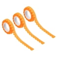 thumbnail image 1 of Unique Bargains 0.6' Wide 2 Yards Self Adhesive Lace Tape Ribbon Stickers Masking Cotton Decorative for Craft, Orange 3 Pcs, 1 of 6