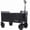 Black+ Gray, variant on All-in-One Convertible Folding 4-Wheel Trolley with Bench Seat and Dog Leash - Heavy Duty Foldable Utility Trolley for Camping, Beach, Shopping - Versatile Seating and Storage Space, purple/gray