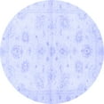thumbnail image 1 of Ahgly Company Indoor Round Oriental Blue Traditional Area Rugs, 6' Round, 1 of 4