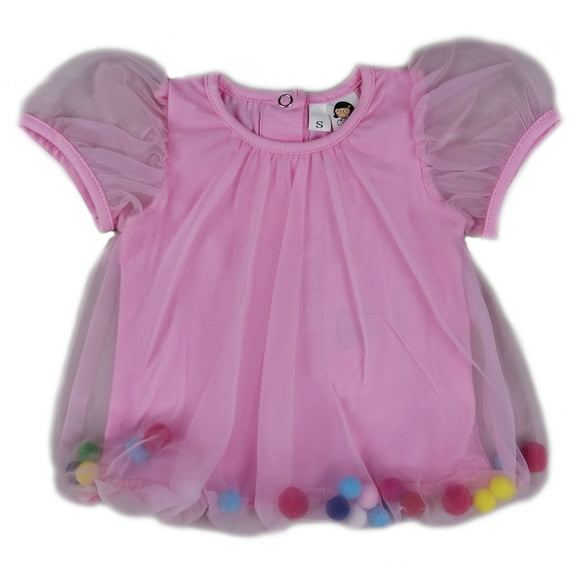 Wenchoice Pink Pom-Pom Top Girls M(9-18M)