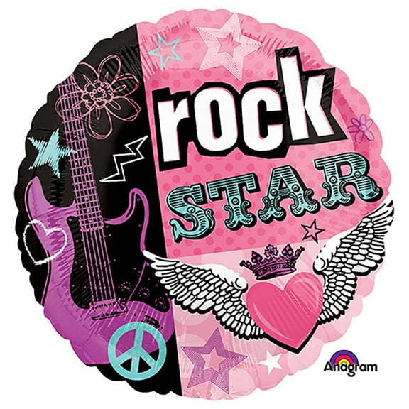 LOONBALLOON Music Balloons, 18″ ROCKER GIRL