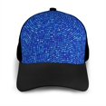 thumbnail image 3 of Naloa Blue Circles Mosaic Adult adjustable Print Baseball Hat, Patchwork curved brim baseball capfor Men and Women, One Size, 3 of 5