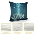 thumbnail image 4 of JRXY  White Lotus Decorative Throw Pillows Covers, Magic Glittering Lotus Flower Throw Cushion Cover Pillowcases for Bedroom Sofa Living Room, White Blue White, 4 of 5