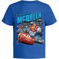 thumbnail image 6 of Cars Lightning McQueen Pixar Graphic T-Shirts (3 Pack) Outfits Toddlers to Kids 7 Bk/B/Gy SS, 6 of 8