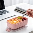 thumbnail image 4 of Usloyux 3Pcs Frame Lunch Box Food-Grade Sealed Fresh-Keeping Box, Bento Style Fruit Storage Container Microwave Heating Lunch Box, Picnic Portable Box for OfficeSchoolOutdoor Travel, 4 of 9