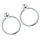 thumbnail image 5 of Pendientes de Aro Lazo Hecho de material acero Inoxidable Color Plata Accesorio de Moda Salvador Loops Dangle Stud Pendientes, 5 of 10