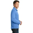 thumbnail image 3 of Port Authority Heather Microfleece 1/2 Zip Pullover-4XL (Light Royal Heather), 3 of 6