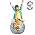 thumbnail image 3 of Cherries Storage Toy Bag Chair, Tasty Delicious Spring Fruits Pop Art Inspired Style Summer Tones Print, Stuffed Animal Organizer Washable Bag, Large Size, Mint Green and Pink, by Ambesonne, 3 of 3