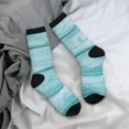thumbnail image 5 of Vsdgher Teal Turquoise Wood Crew Socks for Men & Women, Breathable Casual Athletic Ankle Socks, 5 of 6