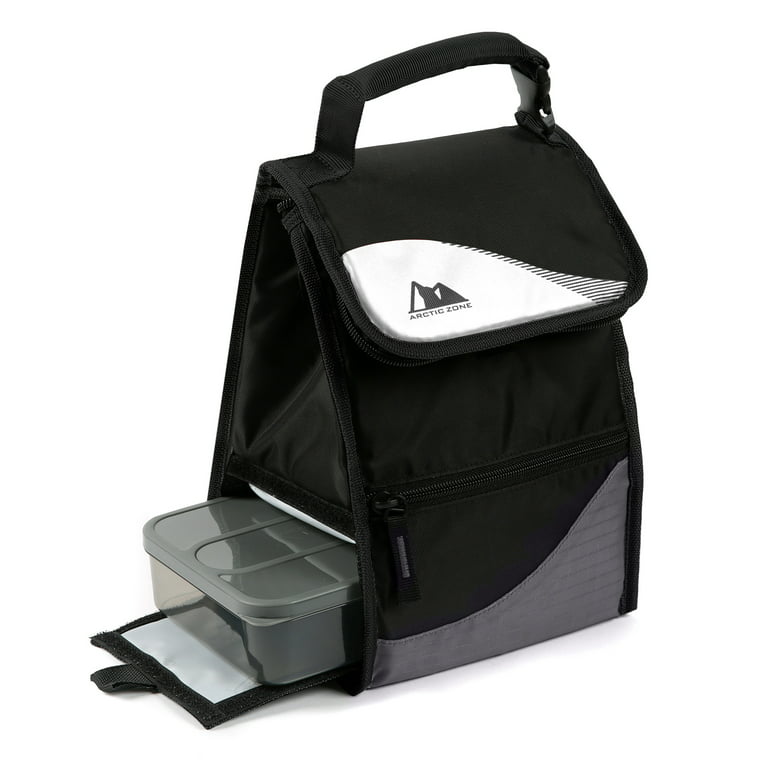 Arctic Zone Upright Dual Compartment Reusable Lunch Bag Plus