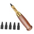thumbnail image 4 of yuksok Automatic Leather Hole Punch Set Versatile for Bookbinding Rotary Punch Tool Brown, 4 of 9