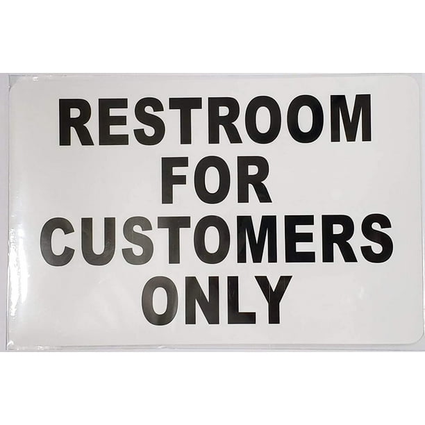 2 PCS Sticker - Restroom for Customer ONLY Sign (PVC Sticker, White 5 ...