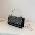 thumbnail image 2 of Bolsa de hombro con diamantes de imitación a la moda, asa de Metal con solapa, cadena brillante, de mano Tmvgtek Para Estrenar, 2 of 9