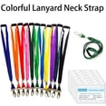 thumbnail image 6 of Convenient Safety Break Length 90 Cm ID Pass Card Badge Metal Clip Plain Lanyard Lobster ID Card Pass Holder Lanyard Neck Strap WHITE, 6 of 7