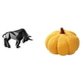 thumbnail image 1 of Escultura Moderna De Toro De Resina Y Almohada De Calabaza De Halloween, Coleccionable Decorativo De Peluche Para Entrada, Mesa, Escritorio, Estante, Oficina, Dormitorio., 1 of 8