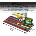 thumbnail image 3 of Desktop Mat Colorful, Desk Mouse Pad Gaming Desk Mats, Office Items Non-Slip Rubber Base Waterproof with Stitched Edges, 35.4 X 15.7 inch for Work/Game/Office/Home Mexican Stripes Style, 3 of 6