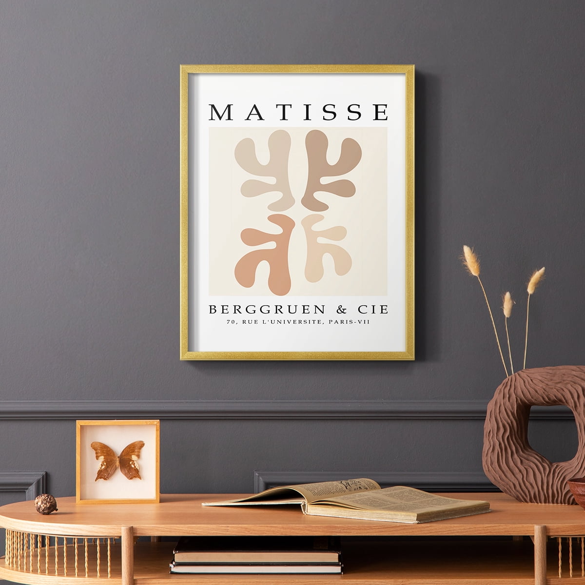 Matisse CCCXLVIII in Gold Solid Wood 8 x 10 Framed Print