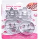 thumbnail image 3 of Cookie Cutter Fondant Cake Mold Food-Grade Stainless Steel Cookie Cutter 4 Styles Shape Non-Stick Gift For Bake Cookie Mold Set, 3 of 5