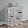 thumbnail image 4 of 7 Drawers Chest Dresser - Transitional Style White - Wood/Fabric Finish, 4 of 5