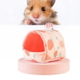 thumbnail image 5 of Nido De Hámster Suave Cálido Transpirable Lindo Algodón Pequeña Hamaca para Mascotas Cama para Planeadores De Azúcar Osos Dorados Loros 8x8cm / 3.1x3.1in Fresa Rosa, 5 of 5