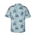 thumbnail image 3 of Uemuo Cute Hippopotamus Printed Regular Fit Short Sleeve Casual Hawaiian Shirt for Men,Aloha shirt,Tropical shirt,Floral print shirt,Vacation Beach shirt-Medium, 3 of 9