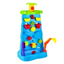 Interactive Toddler Waterfall Table - Dual-Sided Sand & Water Play Center