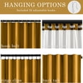thumbnail image 2 of Jainmy Mustard 100% Blackout Velvet Curtains 84 Inches Long for Bedroom Living Room, Luxury Heavy Thick Thermal Insulated Back Tab Window Drapes,2 Panels,52"x84", 2 of 10
