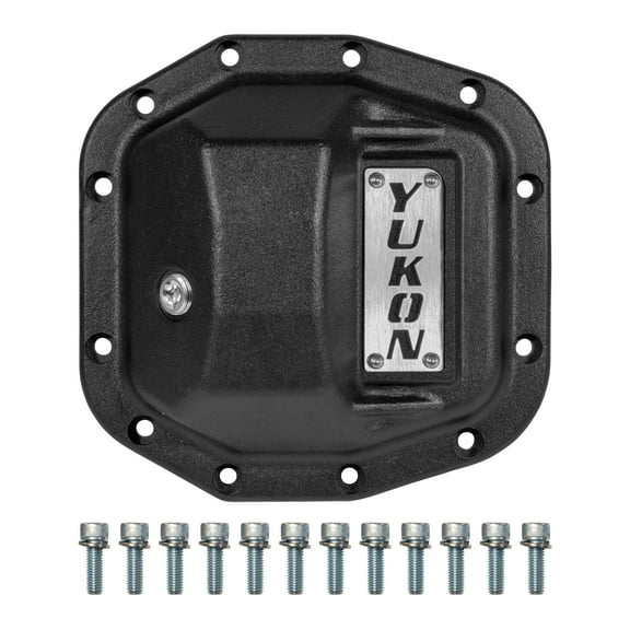 Yukon Gear and Axle Hardcore Nodular Iron Diff Cover Compatible with Wrangler JL Dana 30 Differentials YHCC-D30JL